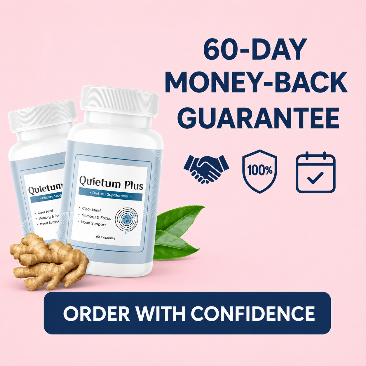 Quietum Plus money back guarantee seal